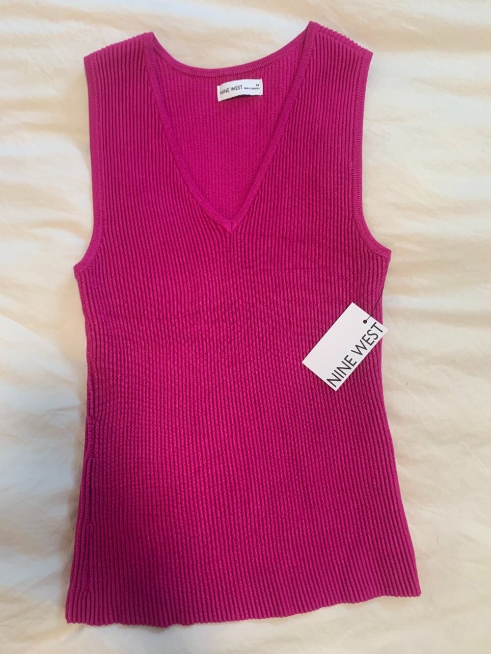 Fuschia Ribbed Nine West Tank - tags attached!